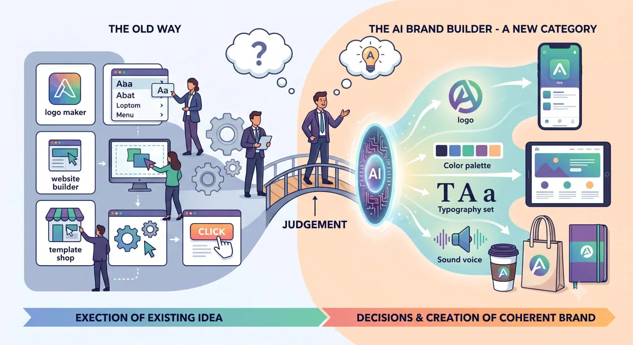 The AI Brand Builder Is Not a Better Logo Maker. It Is a New Category.