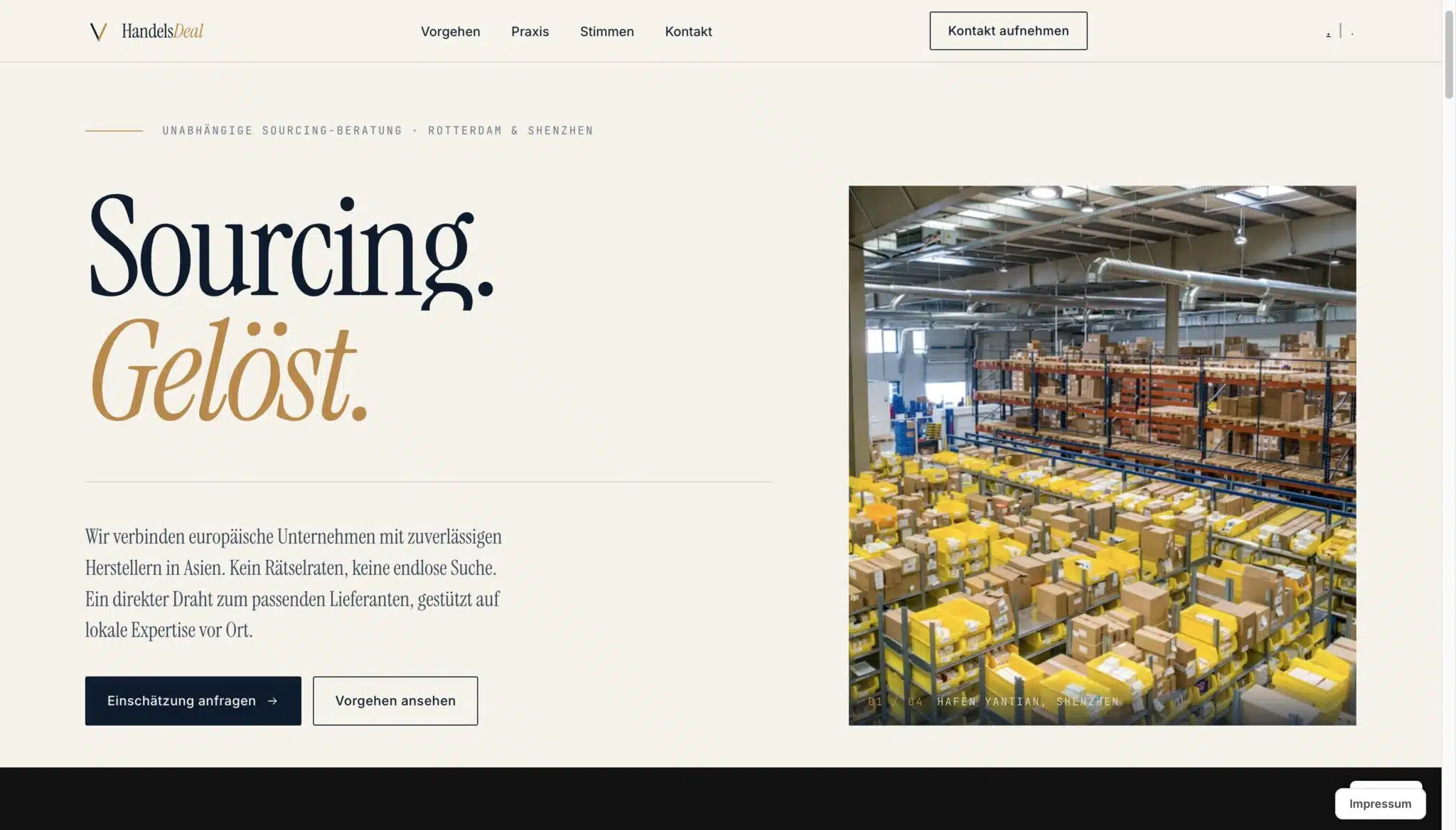 HandelsDeal.de website, built with BrandForge