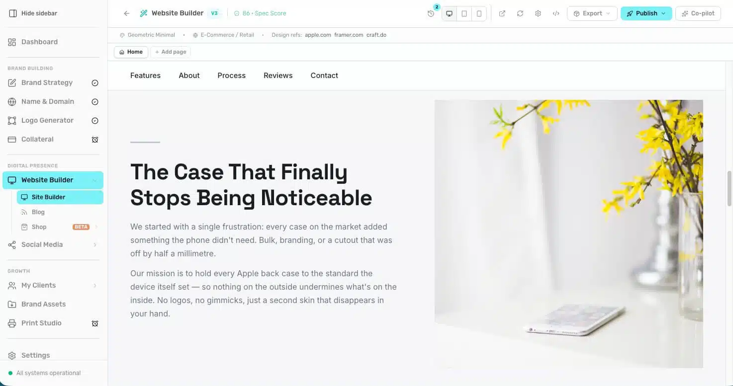 The BrandForge Site Builder, Answered Straight